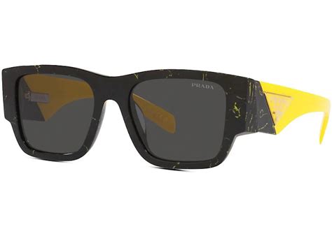 prada pr10z|Prada Sunglasses PR 10ZS Black Marble/Yellow .